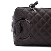 Chanel Cambon Bowling Bag Large Chocolate Rectangle SHW