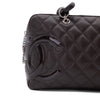 Chanel Cambon Bowling Bag Large Chocolate Rectangle SHW