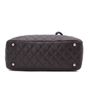 Chanel Cambon Bowling Bag Large Chocolate Rectangle SHW