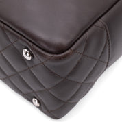 Chanel Cambon Bowling Bag Large Chocolate Rectangle SHW