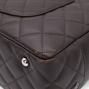 Chanel Cambon Bowling Bag Large Chocolate Rectangle SHW