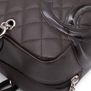 Chanel Cambon Bowling Bag Large Chocolate Rectangle SHW