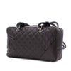 Chanel Cambon Bowling Bag Large Chocolate Rectangle SHW