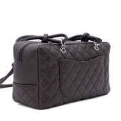 Chanel Cambon Bowling Bag Large Chocolate Rectangle SHW