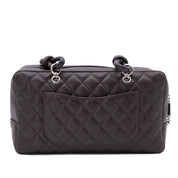 Chanel Cambon Bowling Bag Large Chocolate Rectangle SHW