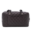 Chanel Cambon Bowling Bag Large Chocolate Rectangle SHW