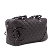 Chanel Cambon Bowling Bag Large Chocolate Rectangle SHW