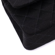 Chanel Classic Double Flap Bag Medium Jersey Schwarz Mademoiselle PHW