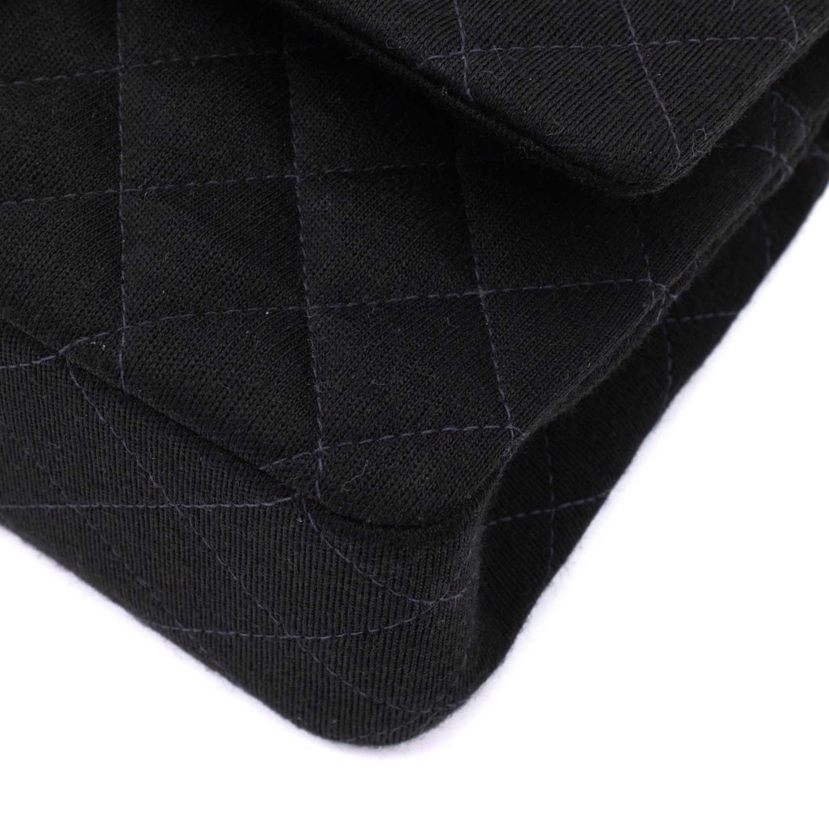 Chanel Classic Double Flap Bag Medium Jersey Schwarz Mademoiselle PHW