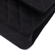 Chanel Classic Double Flap Bag Medium Jersey Schwarz Mademoiselle PHW