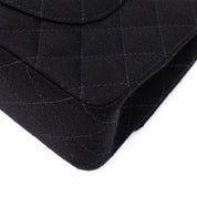 Chanel Classic Double Flap Bag Medium Jersey Schwarz Mademoiselle PHW