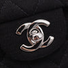 Chanel Classic Double Flap Bag Medium Jersey Schwarz Mademoiselle PHW