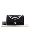 Chanel Classic Double Flap Bag Medium Jersey Schwarz Mademoiselle PHW