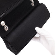 Chanel Classic Double Flap Bag Medium Jersey Schwarz Mademoiselle PHW