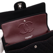 Chanel Classic Double Flap Bag Medium Jersey Schwarz Mademoiselle PHW