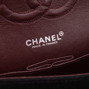 Chanel Classic Double Flap Bag Medium Jersey Schwarz Mademoiselle PHW