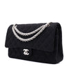 Chanel Classic Double Flap Bag Medium Jersey Schwarz Mademoiselle PHW