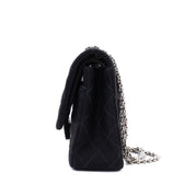 Chanel Classic Double Flap Bag Medium Jersey Schwarz Mademoiselle PHW