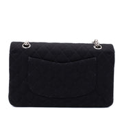 Chanel Classic Double Flap Bag Medium Jersey Schwarz Mademoiselle PHW
