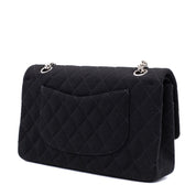 Chanel Classic Double Flap Bag Medium Jersey Schwarz Mademoiselle PHW