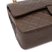 Chanel Classic Double Flap Medium Lammleder Khaki Braun GHW 24k