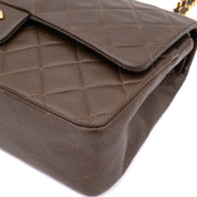 Chanel Classic Double Flap Medium Lammleder Khaki Braun GHW 24k
