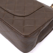Chanel Classic Double Flap Medium Lammleder Khaki Braun GHW 24k