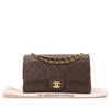 Chanel Classic Double Flap Medium Lammleder Khaki Braun GHW 24k