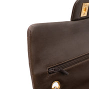 Chanel Classic Double Flap Medium Lammleder Khaki Braun GHW 24k