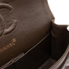 Chanel Classic Double Flap Medium Lammleder Khaki Braun GHW 24k