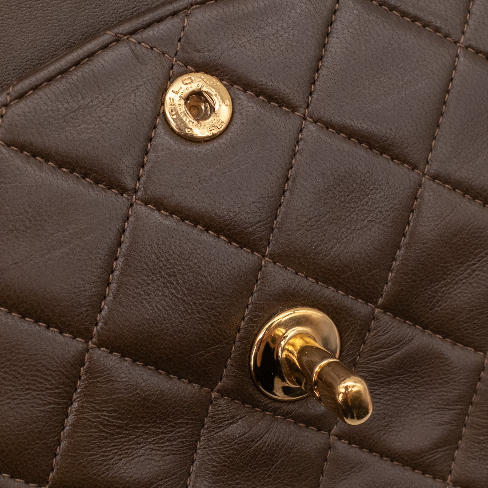 Chanel Classic Double Flap Medium Lammleder Khaki Braun GHW 24k