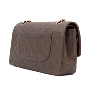 Chanel Classic Double Flap Medium Lammleder Khaki Braun GHW 24k