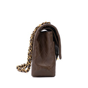 Chanel Classic Double Flap Medium Lammleder Khaki Braun GHW 24k