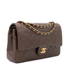 Chanel Classic Double Flap Medium Lammleder Khaki Braun GHW 24k