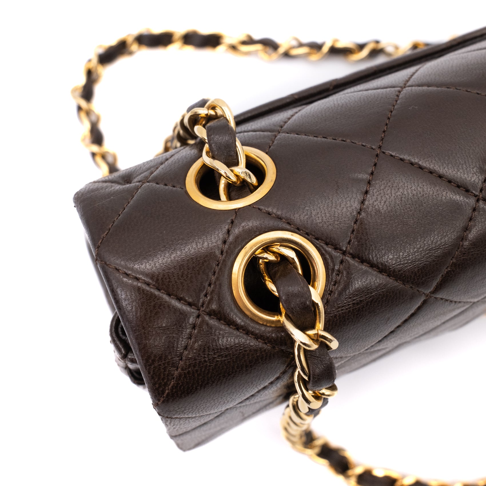 Chanel Classic Double Flap Bag Small Lammleder Braun GHW 24k