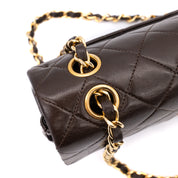 Chanel Classic Double Flap Bag Small Lammleder Braun GHW 24k