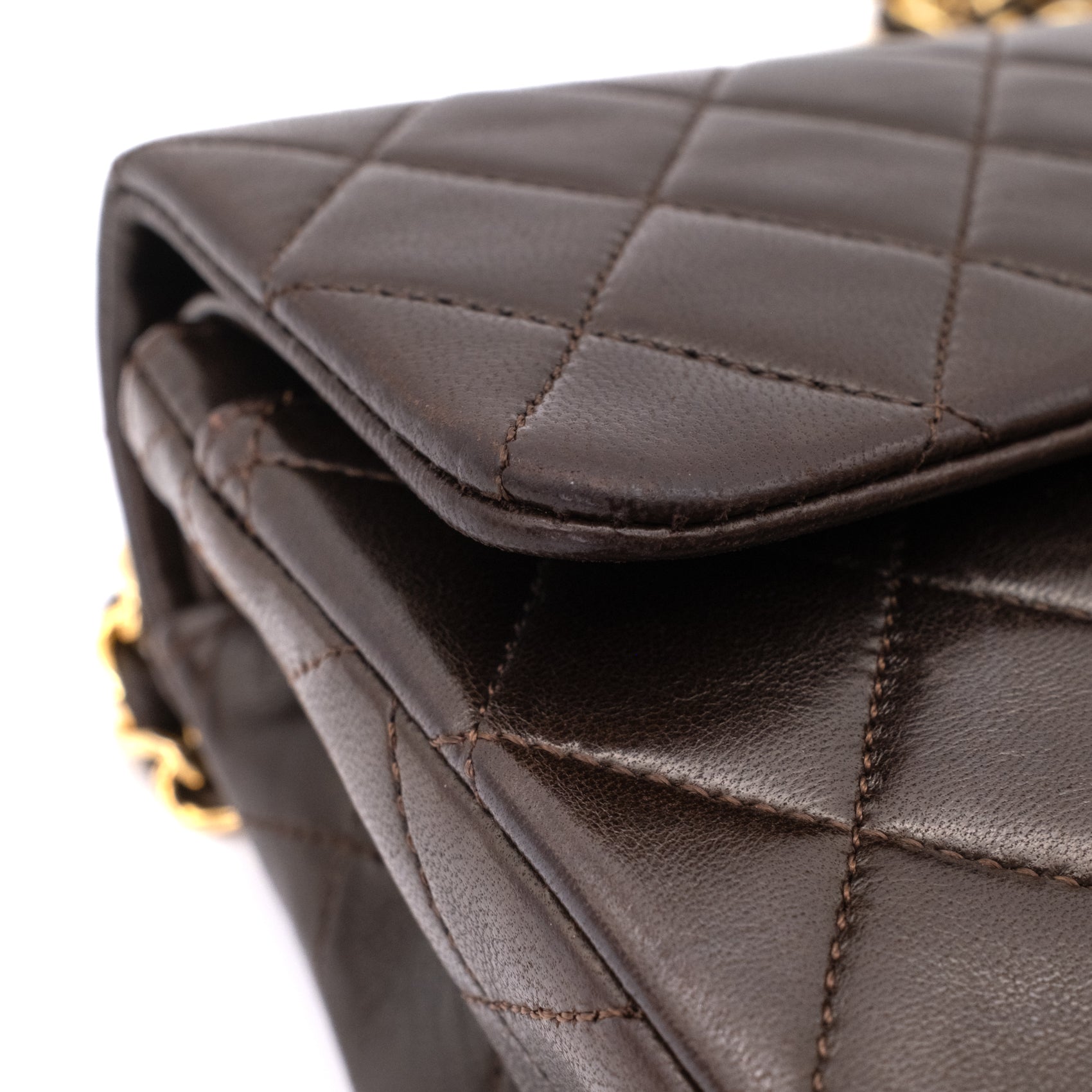 Chanel Classic Double Flap Bag Small Lammleder Braun GHW 24k