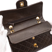 Chanel Classic Double Flap Bag Small Lammleder Braun GHW 24k
