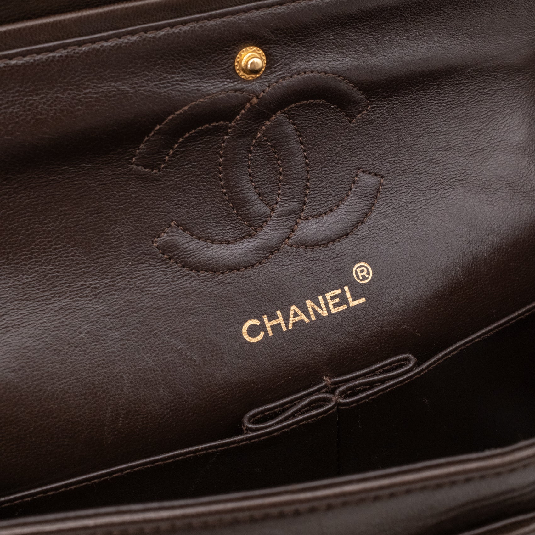 Chanel Classic Double Flap Bag Small Lammleder Braun GHW 24k