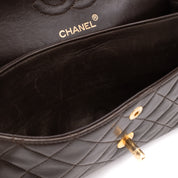 Chanel Classic Double Flap Bag Small Lammleder Braun GHW 24k
