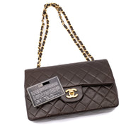 Chanel Classic Double Flap Bag Small Lammleder Braun GHW 24k