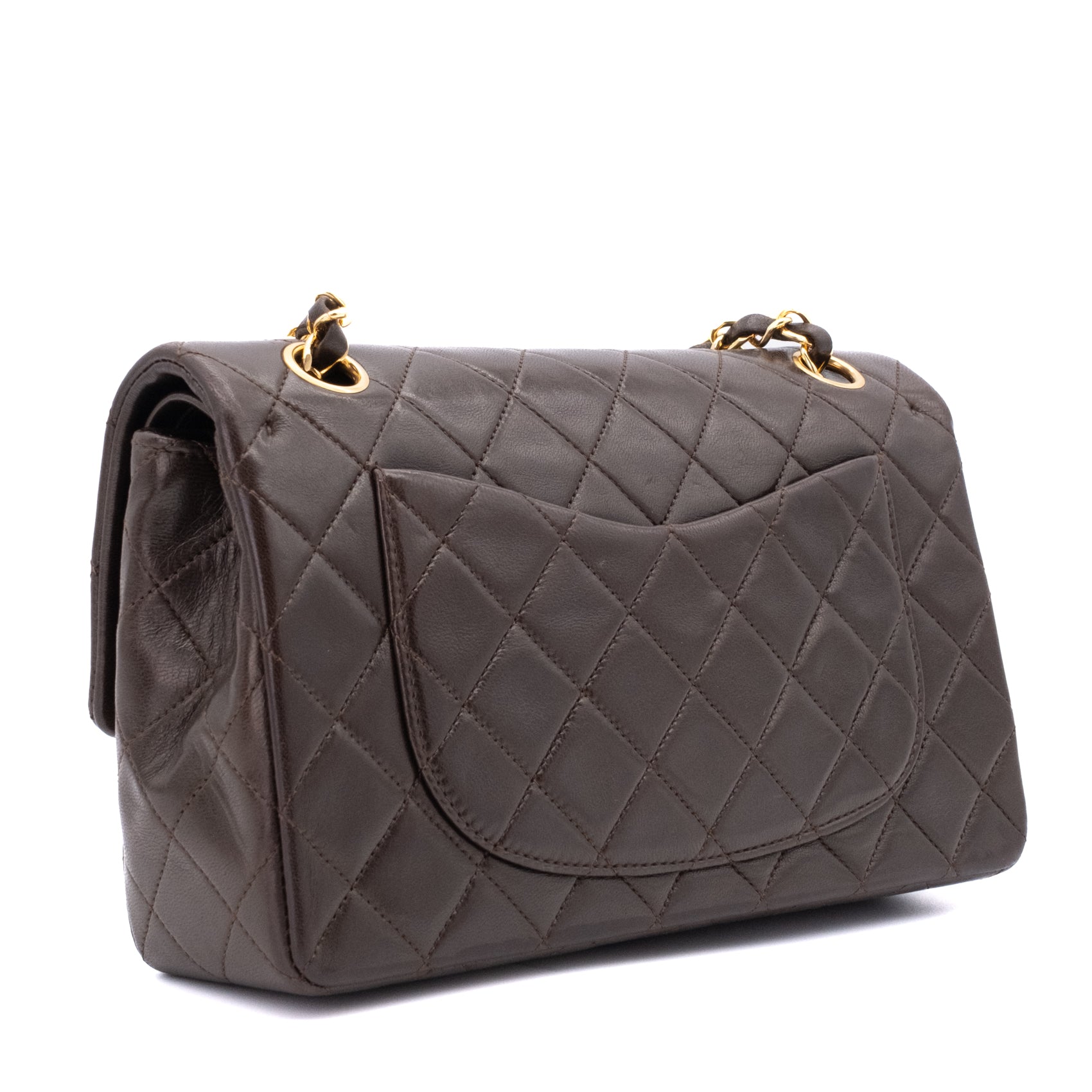 Chanel Classic Double Flap Bag Small Lammleder Braun GHW 24k