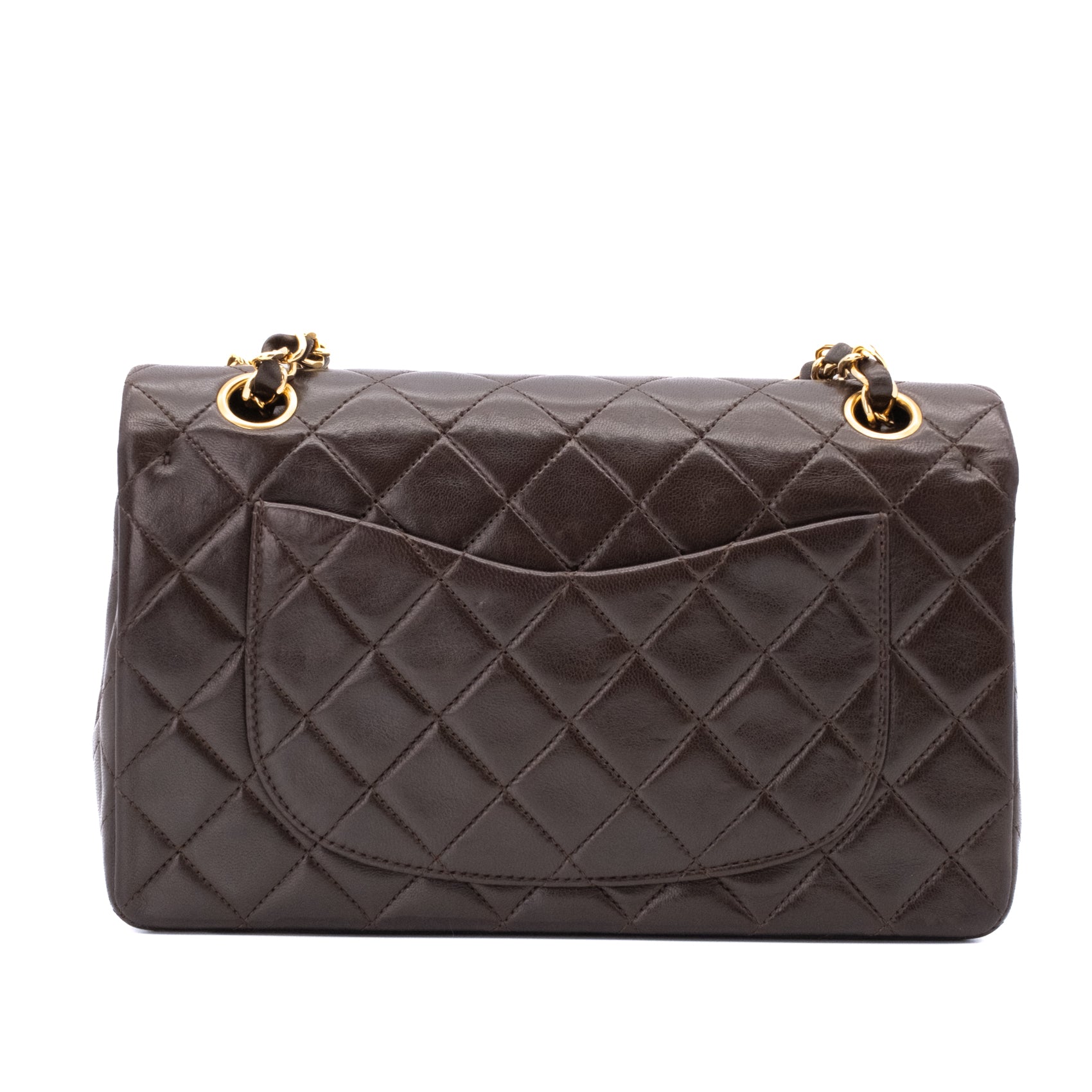 Chanel Classic Double Flap Bag Small Lammleder Braun GHW 24k