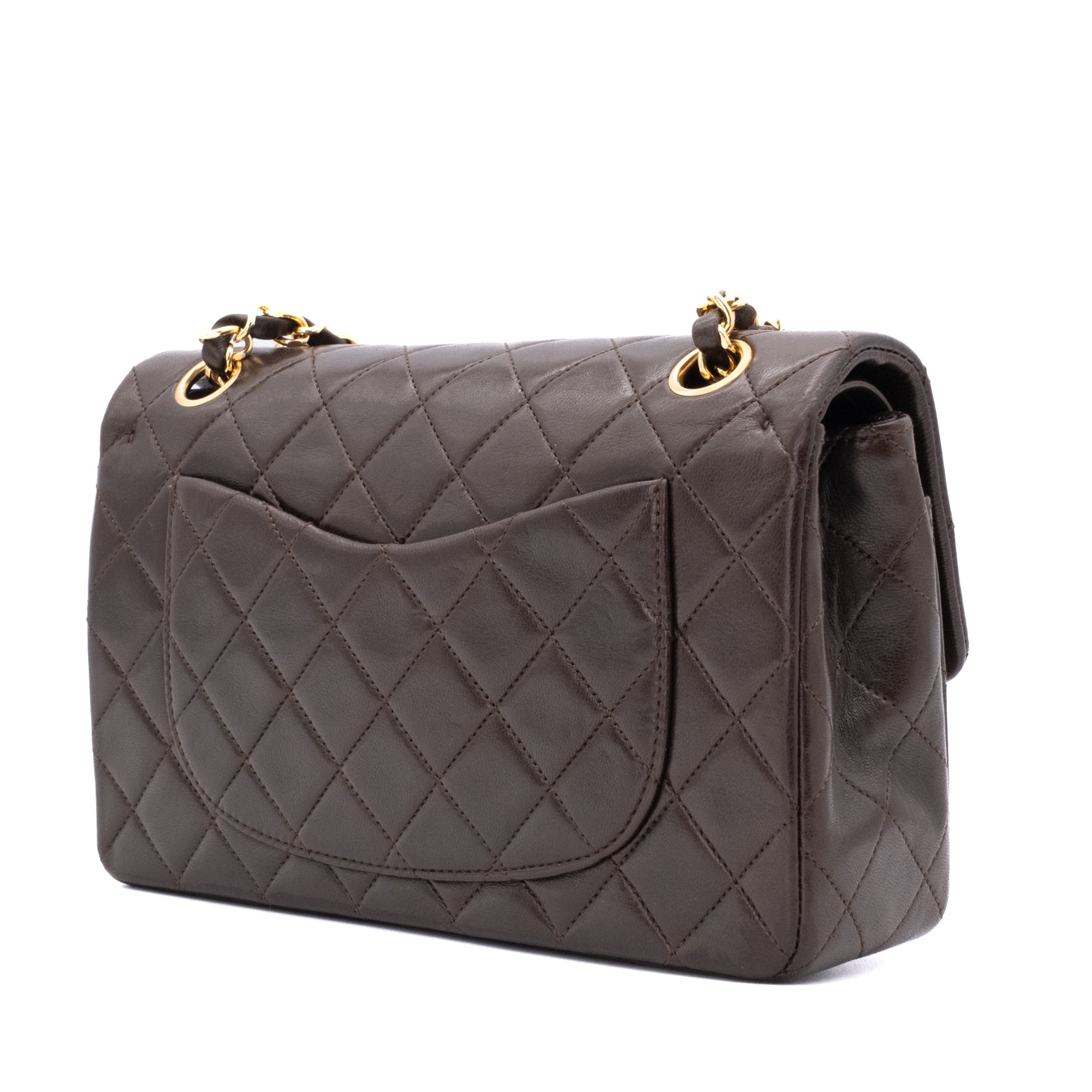 Chanel Classic Double Flap Bag Small Lammleder Braun GHW 24k