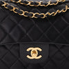 Chanel Classic Double Flap Medium Lammleder Schwarz GHW 24k