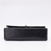 Chanel Classic Double Flap Medium Lammleder Schwarz GHW 24k