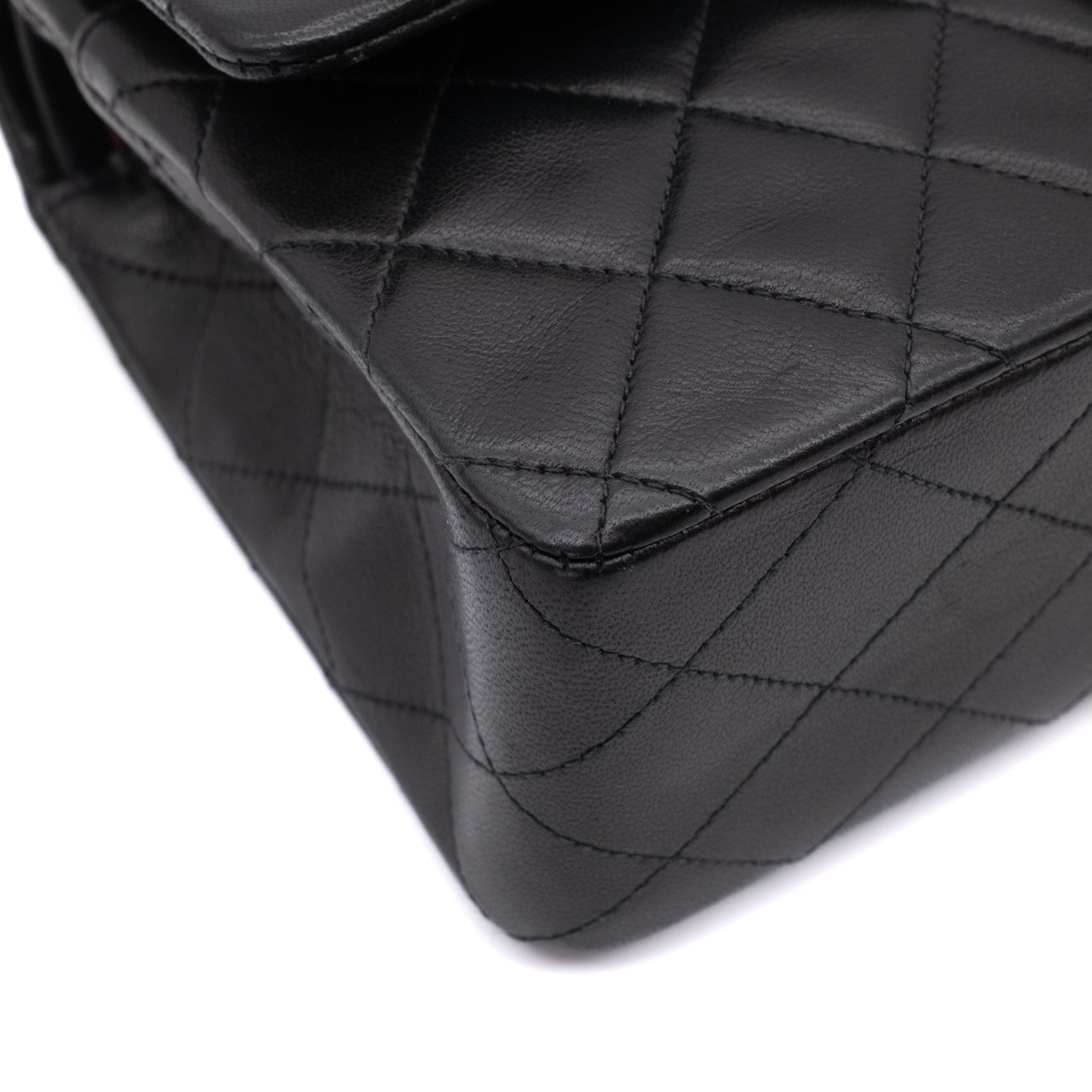 Chanel Classic Double Flap Medium Lammleder Schwarz GHW 24k