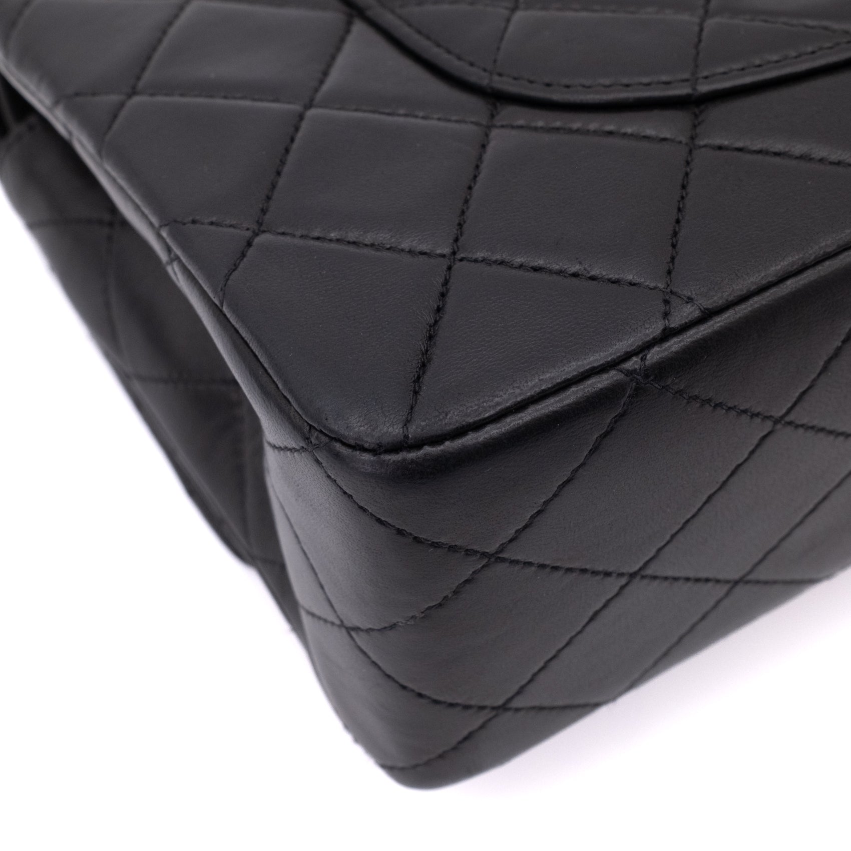 Chanel Classic Double Flap Medium Lammleder Schwarz GHW 24k