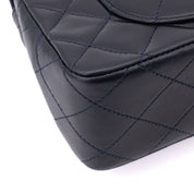 Chanel Classic Double Flap Small Lammleder Dunkelblau GHW 24k