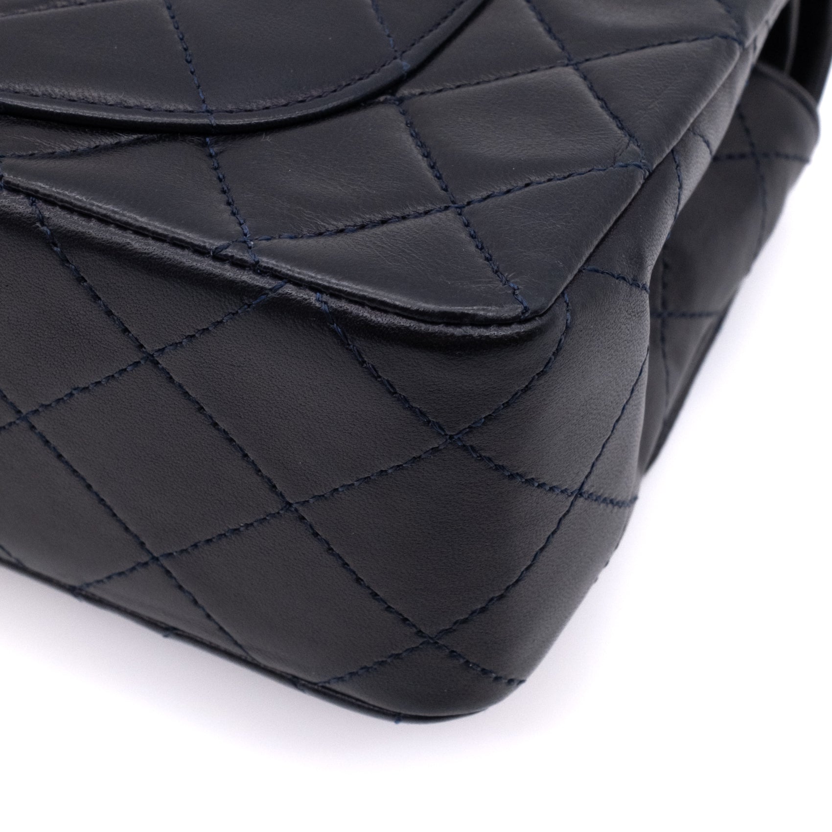 Chanel Classic Double Flap Small Lammleder Dunkelblau GHW 24k